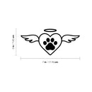 Vinyl Wall Art Decal - Angel Paw - 3" x 7" - Modern Inspirational Cute Quote Heart Design Sticker For Home Office Laptops Notebooks Cars Vet Windows Decor 4