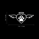 Vinyl Wall Art Decal - Angel Paw - 3" x 7" - Modern Inspirational Cute Quote Heart Design Sticker For Home Office Laptops Notebooks Cars Vet Windows Decor 4