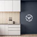 Vinyl Wall Art Decal - My Kitchen My Rules - 14" x 14" - Trendy Funny Good Vibes Food Quote Sticker For Home Door Kitchen Dining Room Restaurant Coffee Shop Storefront Decor 3