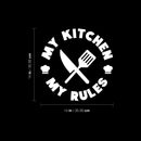 Vinyl Wall Art Decal - My Kitchen My Rules - 14" x 14" - Trendy Funny Good Vibes Food Quote Sticker For Home Door Kitchen Dining Room Restaurant Coffee Shop Storefront Decor 4