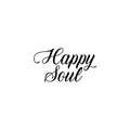 Vinyl Wall Art Decal - Happy Soul - Trendy Inspirational Lovely Good Vibes Quote Home Bedroom Closet Living Room Playroom School Office Coffee Shop Decor 1