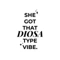 Vinyl Wall Art Decal - She Got That Diosa Type Vibe - Trendy Lovely Funny Spanish Quote Sticker For Home Bedroom Closet Make Up Mirror Boutique Beauty Salon Office Mexican Decor 1