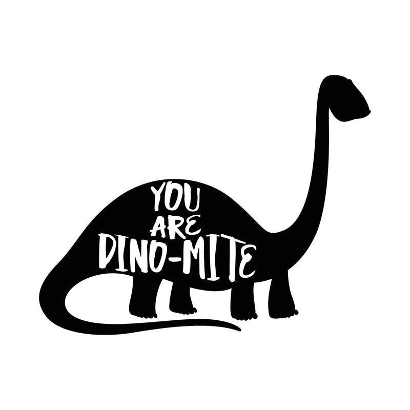 Vinyl Wall Art Decal - You Are Dino - Mite - 12" x 15" - Trendy Funny Lovely Brontosaurus Design Quote Sticker For Toddlers Bedroom Baby's Nursery Playroom Daycare Kindergarten Decor 1