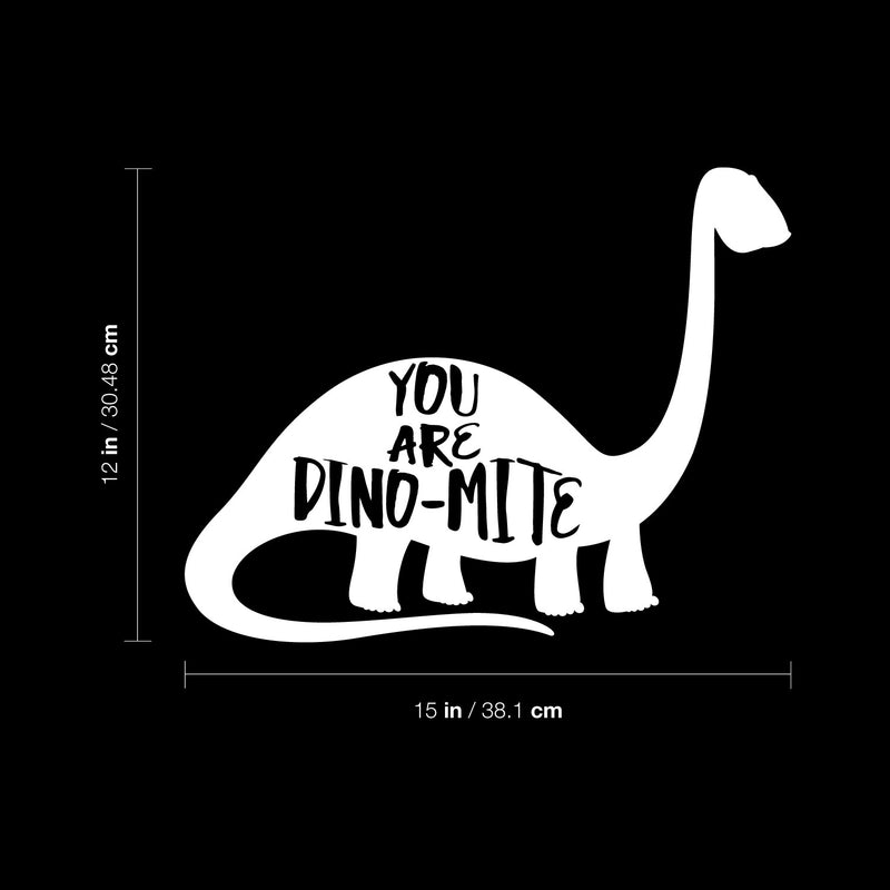 Vinyl Wall Art Decal - You Are Dino - Mite - 12" x 15" - Trendy Funny Lovely Brontosaurus Design Quote Sticker For Toddlers Bedroom Baby's Nursery Playroom Daycare Kindergarten Decor 4