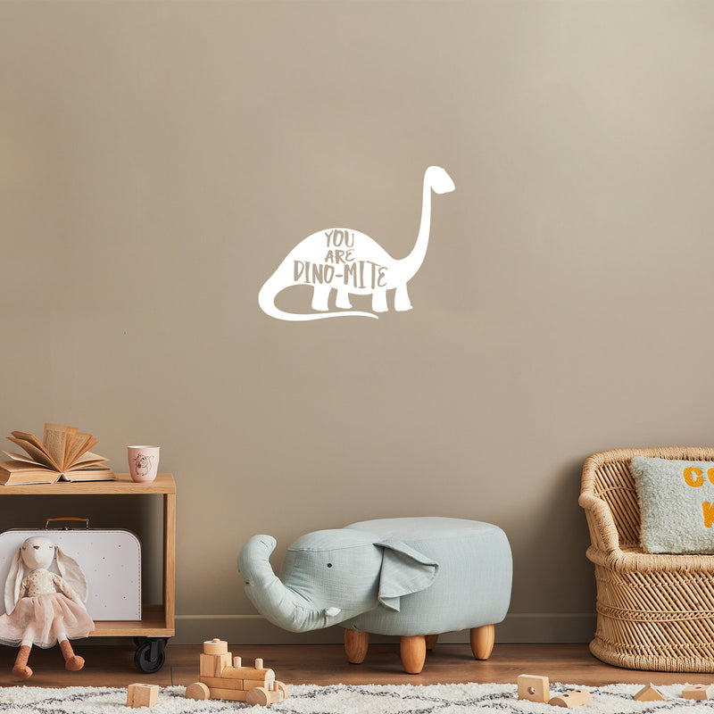 Vinyl Wall Art Decal - You Are Dino - Mite - 12" x 15" - Trendy Funny Lovely Brontosaurus Design Quote Sticker For Toddlers Bedroom Baby's Nursery Playroom Daycare Kindergarten Decor 2