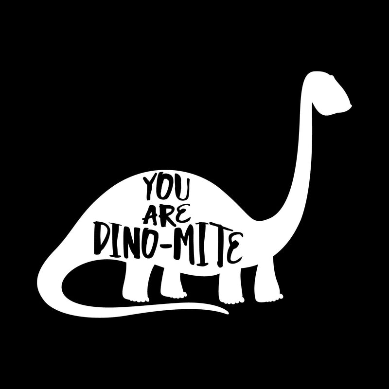 Vinyl Wall Art Decal - You Are Dino - Mite - 12" x 15" - Trendy Funny Lovely Brontosaurus Design Quote Sticker For Toddlers Bedroom Baby's Nursery Playroom Daycare Kindergarten Decor 1