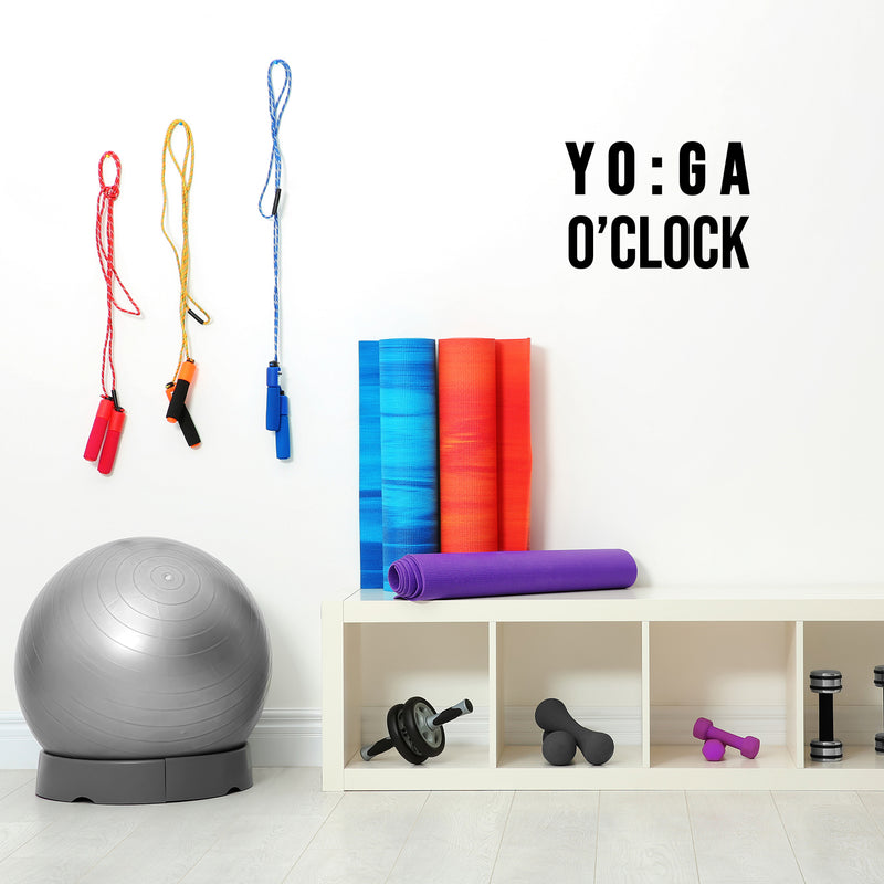 Vinyl Wall Art Decal - YO : GA O'Clock - 9. Trendy Motivational Positive Healthy Quote Sticker For Office Workout Room Yoga CrossFit Center Gym Fitness Lifestyle Decor 3