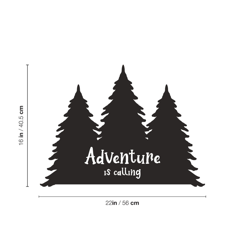 Vinyl Wall Art Decal - Adventure Is Calling - 16" x 22" - Trendy Inspirational Quote Mountain Design Sticker For Children Bedroom Home Baby Nursery Daycare Kids Room Decor 4