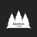 Vinyl Wall Art Decal - Adventure Is Calling - 16" x 22" - Trendy Inspirational Quote Mountain Design Sticker For Children Bedroom Home Baby Nursery Daycare Kids Room Decor 1