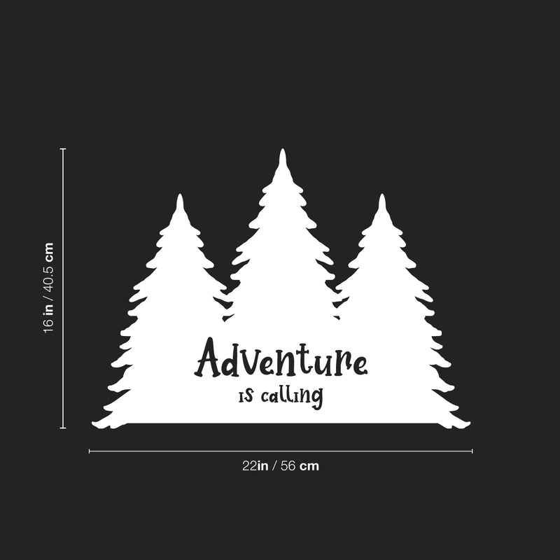 Vinyl Wall Art Decal - Adventure Is Calling - 16" x 22" - Trendy Inspirational Quote Mountain Design Sticker For Children Bedroom Home Baby Nursery Daycare Kids Room Decor 4