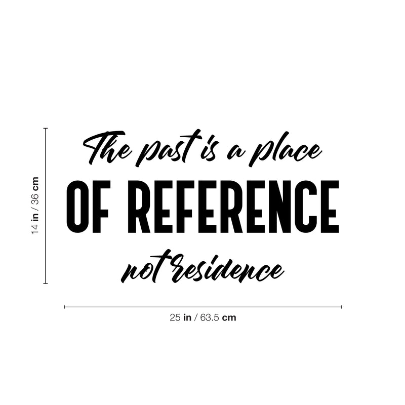 Vinyl Wall Art Decal - The Past Is A Place Of Reference Not Residence - 14" x 25" - Motivational Positive Good Vibes Quote Sticker For Home Office Bedroom Closet Decor 4