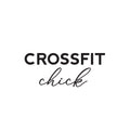 Vinyl Wall Art Decal - CrossFit Chick - 12. Trendy Motivating Positive Healthy Quote Kettlebell Design Sticker For Workout Room Yoga CrossFit Center Gym Fitness Lifestyle Decor 1