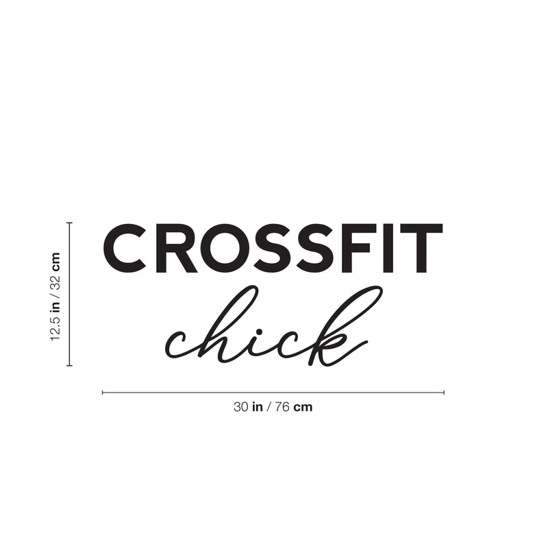 Vinyl Wall Art Decal - CrossFit Chick - 12. Trendy Motivating Positive Healthy Quote Kettlebell Design Sticker For Workout Room Yoga CrossFit Center Gym Fitness Lifestyle Decor 4