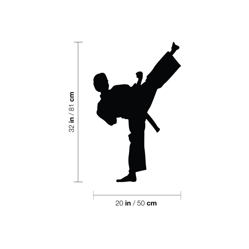 Vinyl Wall Art Decal - Taekwondo Side Kick - 32" x 20" - Trendy Motivational Positive Healthy Fun Design Sticker For Home Workout Room CrossFit Center Gym Fitness Lifestyle Decor 4