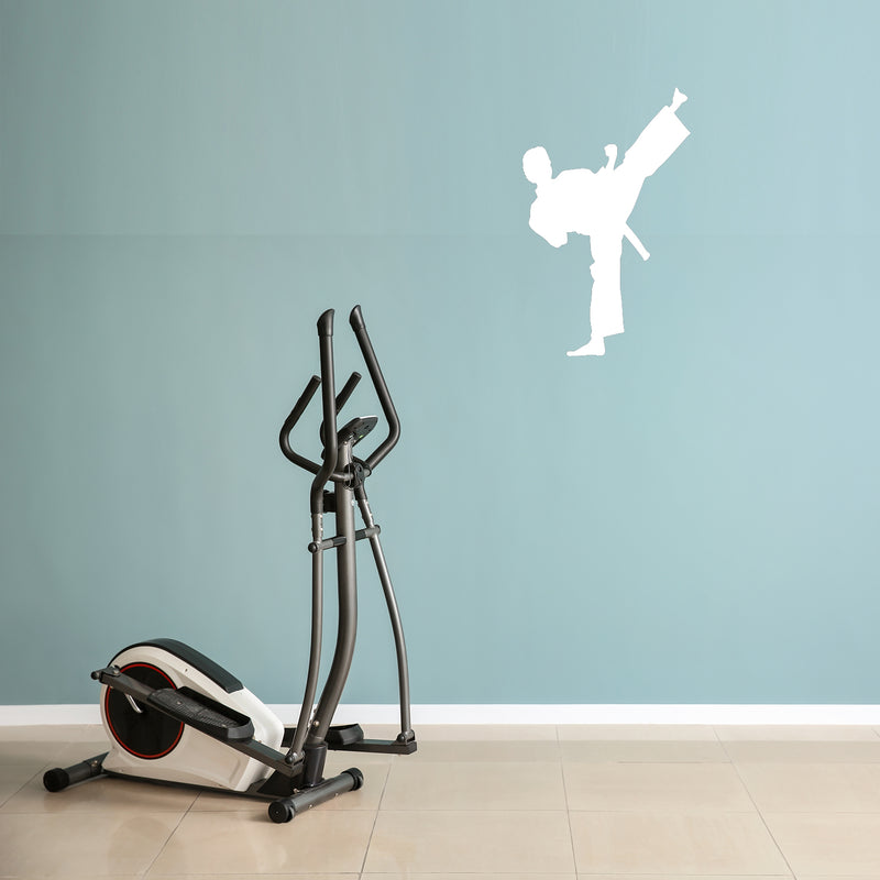 Vinyl Wall Art Decal - Taekwondo Side Kick - Trendy Motivational Positive Healthy Fun Design Sticker For Home Workout Room CrossFit Center Gym Fitness Lifestyle Decor 5