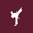 Vinyl Wall Art Decal - Taekwondo Side Kick - 32" x 20" - Trendy Motivational Positive Healthy Fun Design Sticker For Home Workout Room CrossFit Center Gym Fitness Lifestyle Decor 1