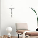 Vinyl Wall Art Decal - Grace Upon Grace - John 1:16 - 21" x 10" - Modern Lovely Spiritual Bible Verse Cross Design Sticker For Home Bedroom Closet Family Room Church Religious Center Decor 3