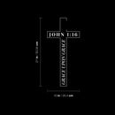 Vinyl Wall Art Decal - Grace Upon Grace - John 1:16 - 21" x 10" - Modern Lovely Spiritual Bible Verse Cross Design Sticker For Home Bedroom Closet Family Room Church Religious Center Decor 4