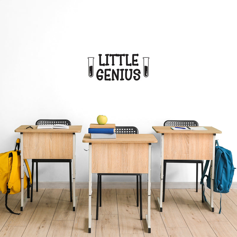 Vinyl Wall Art Decal - Little Genius - Trendy Fun Motivational Good Vibes Quote Sticker Home Study Room Playroom School Classroom Chemistry Lab Library Office Decor 3