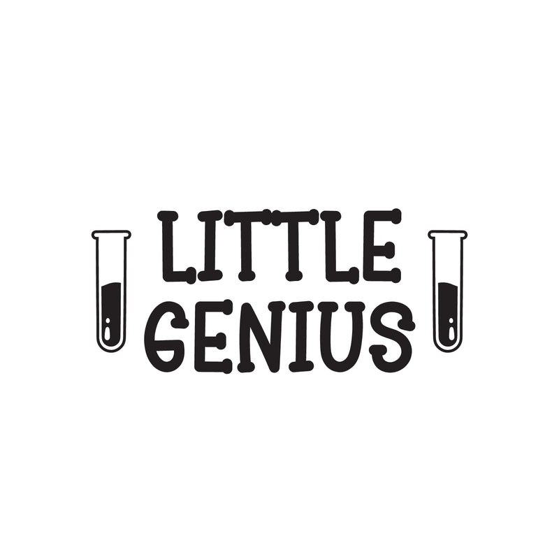 Vinyl Wall Art Decal - Little Genius - Trendy Fun Motivational Good Vibes Quote Sticker Home Study Room Playroom School Classroom Chemistry Lab Library Office Decor 1