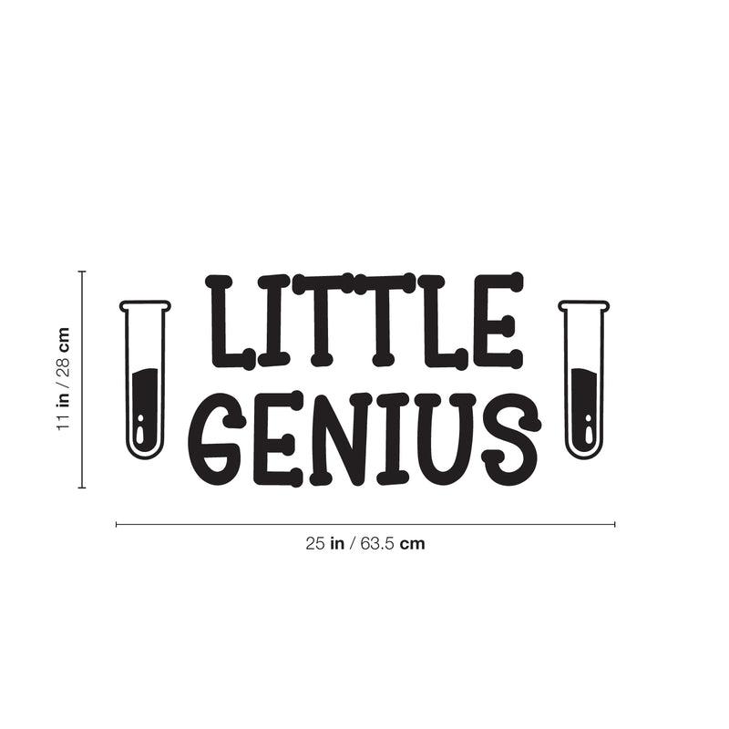 Vinyl Wall Art Decal - Little Genius - Trendy Fun Motivational Good Vibes Quote Sticker Home Study Room Playroom School Classroom Chemistry Lab Library Office Decor 4