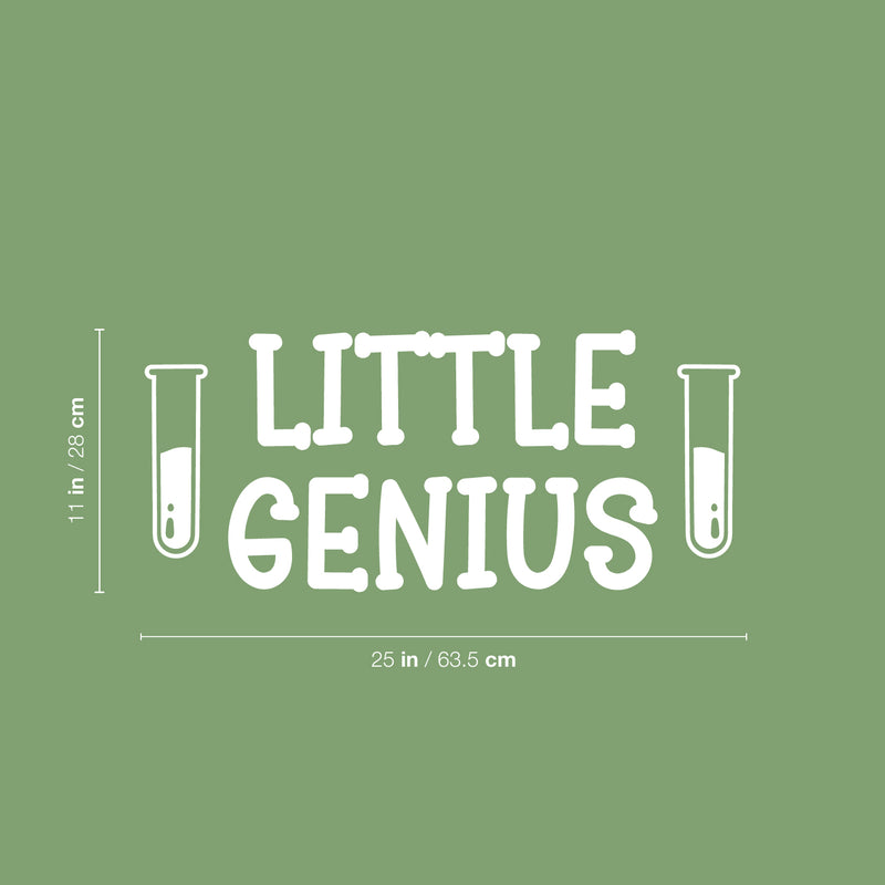 Vinyl Wall Art Decal - Little Genius - Trendy Fun Motivational Good Vibes Quote Sticker Home Study Room Playroom School Classroom Chemistry Lab Library Office Decor 5
