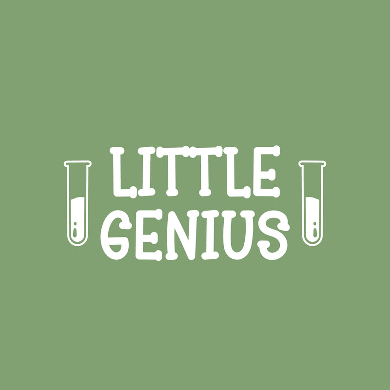 Vinyl Wall Art Decal - Little Genius - 11" x 25" - Trendy Fun Motivational Good Vibes Quote Sticker Home Study Room Playroom School Classroom Chemistry Lab Library Office Decor 1