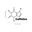 Vinyl Wall Art Decal - Caffeine Formula - Trendy Fun Cool Chemistry Element Design Sticker For Home Kitchen Office School Coffee Shop Restaurant Storefront Decor 4