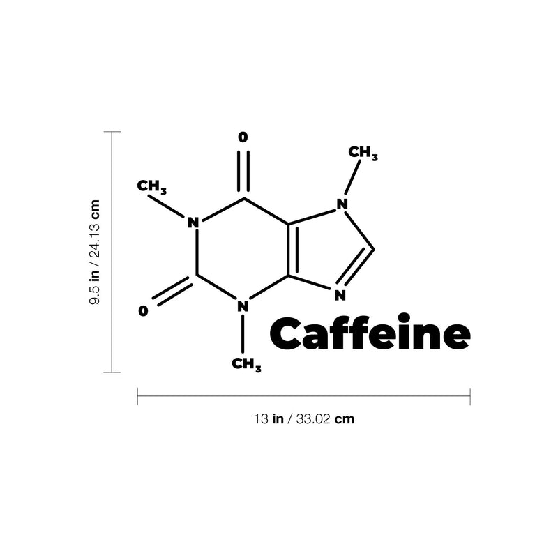 Vinyl Wall Art Decal - Caffeine Formula - 9.5" x 13" - Trendy Fun Cool Chemistry Element Design Sticker For Home Living Room Kitchen Office School Coffee Shop Restaurant Storefront Decor 4