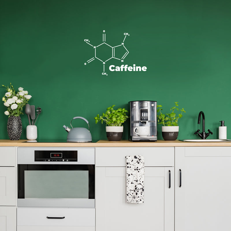 Vinyl Wall Art Decal - Caffeine Formula - Trendy Fun Cool Chemistry Element Design Sticker For Home Kitchen Office School Coffee Shop Restaurant Storefront Decor 5