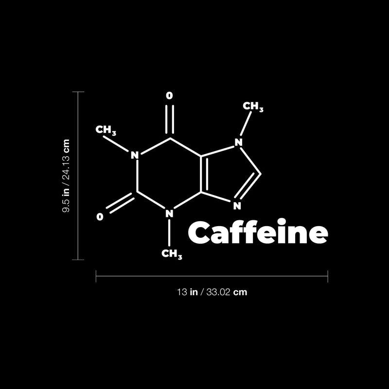 Vinyl Wall Art Decal - Caffeine Formula - 9.5" x 13" - Trendy Fun Cool Chemistry Element Design Sticker For Home Living Room Kitchen Office School Coffee Shop Restaurant Storefront Decor 4