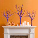 Vinyl Wall Art Decal - Scary Trees - From 22" x 35" Each - Seasonal Movie Props Trendy Horror Halloween Sticker For School Classroom Entryway Living Room Storefront Spooky Decor 2
