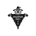 Vinyl Wall Art Decal - Halloween Party Come In - From - Seasonal Welcome Sign Horror Scarecrow Shape Quote Sticker For Entryway Storefront Office Living Room Scary Spooky Decor 1