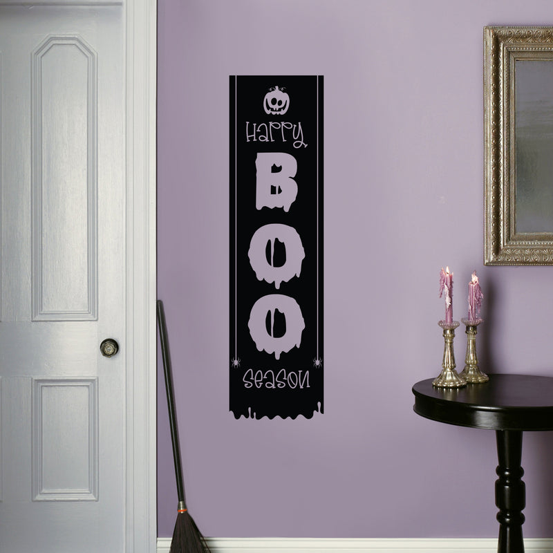 Vinyl Wall Art Decal - Happy Boo Season - 54.5" x 15" -Seasonal Movie Props Trendy Funny Halloween Sticker For School Classroom Entryway Living Room Storefront Coffee Shop Spooky Decor 3