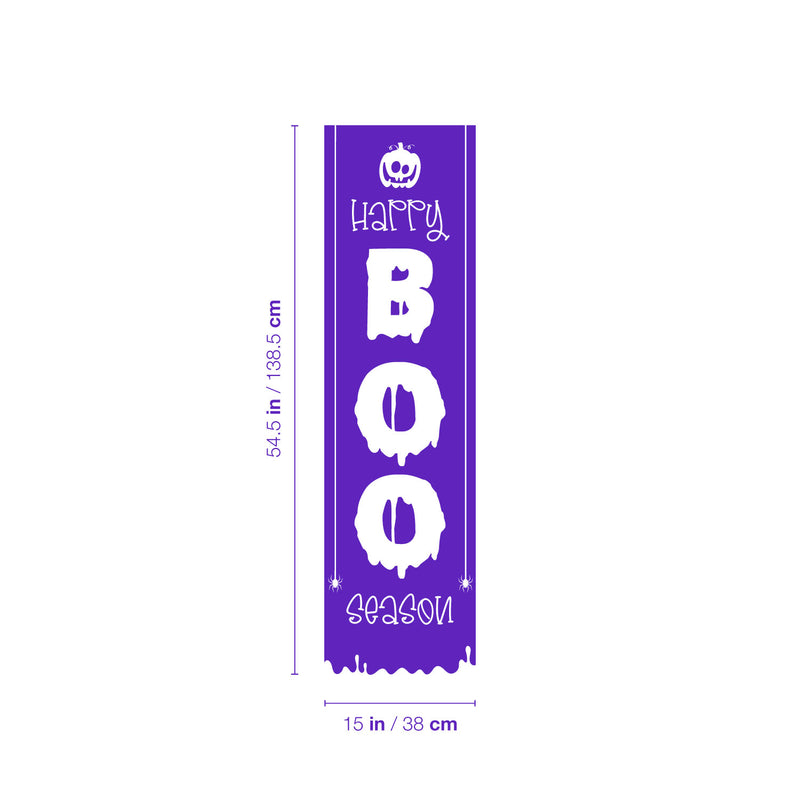 Vinyl Wall Art Decal - Happy Boo Season - 54.5" x 15" -Seasonal Movie Props Trendy Funny Halloween Sticker For School Classroom Entryway Living Room Storefront Coffee Shop Spooky Decor 4
