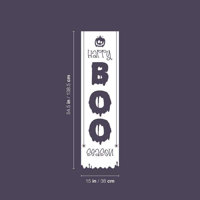 Vinyl Wall Art Decal - Happy Boo Season - 54.5" x 15" -Seasonal Movie Props Trendy Funny Halloween Sticker For School Classroom Entryway Living Room Storefront Coffee Shop Spooky Decor 4