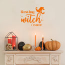 Vinyl Wall Art Decal - Resting Witch Face - Trendy Funny Halloween Quote Hat Design Sticker For Home Bedroom Family Room Windows Doors Storefront Coffee Shop Spooky Decor 5