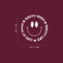 Vinyl Wall Art Decal - Happy Mind Happy Life - 5" x 5" - Funny Adult Joke Quote Sticker For Bedroom Mirror Make Up Notebooks Laptops Mugs Thermos Car Bumpers Windows Decor 4