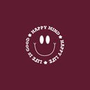 Vinyl Wall Art Decal - Happy Mind Happy Life - 5" x 5" - Funny Adult Joke Quote Sticker For Bedroom Mirror Make Up Notebooks Laptops Mugs Thermos Car Bumpers Windows Decor 1