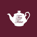 Vinyl Wall Art Decal - Tea Time - 15" x 22" - Modern Inspirational Quote Teapot Design Sticker for Home Office Kitchenette Restaurant Coffee Shop Decor 1