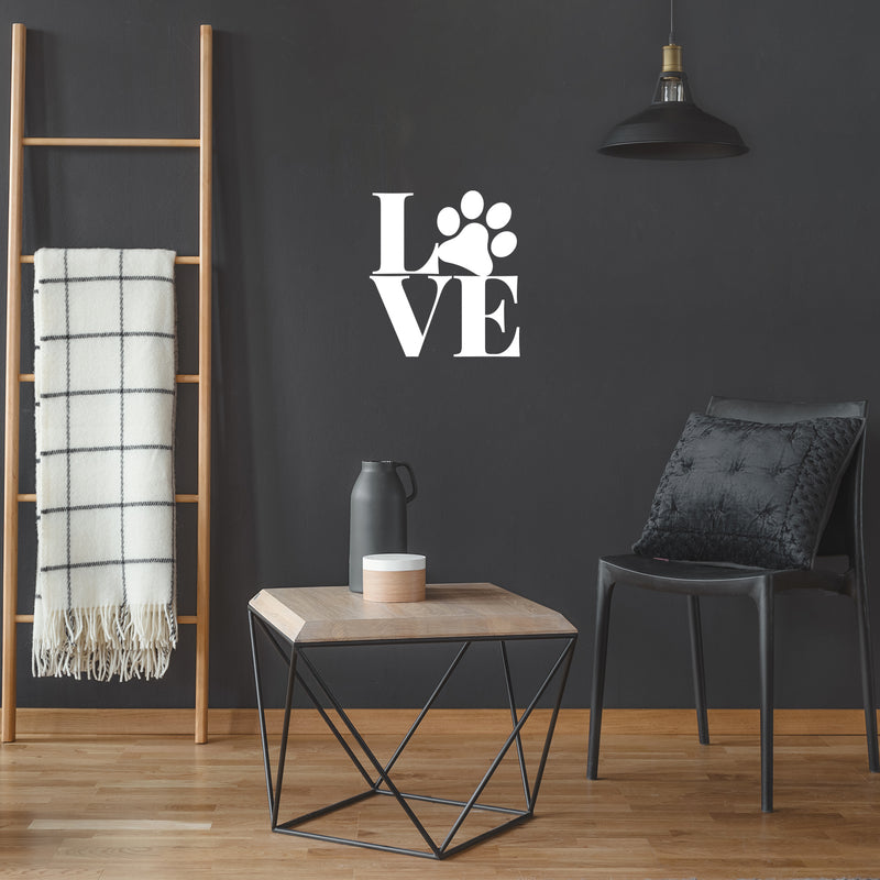 Vinyl Wall Art Decal - Love Paws - 11" x 12" - Cute Paw Shape Pets Doggie Kitty Dogs Quote Sticker For Home Office Bedroom Living Room Dog Cat Lovers Decor 3