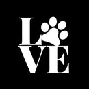 Vinyl Wall Art Decal - Love Paws - 11" x 12" - Cute Paw Shape Pets Doggie Kitty Dogs Quote Sticker For Home Office Bedroom Living Room Dog Cat Lovers Decor 1