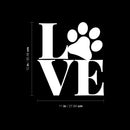 Vinyl Wall Art Decal - Love Paws - 11" x 12" - Cute Paw Shape Pets Doggie Kitty Dogs Quote Sticker For Home Office Bedroom Living Room Dog Cat Lovers Decor 4