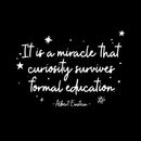 Vinyl Wall Art Decal - It Is A Miracle That Curiosity Survives Formal Education - 14" x 20" - Motivating Good Vibes Quote Sticker Study Room Playroom School Classroom Library Office Decor 1