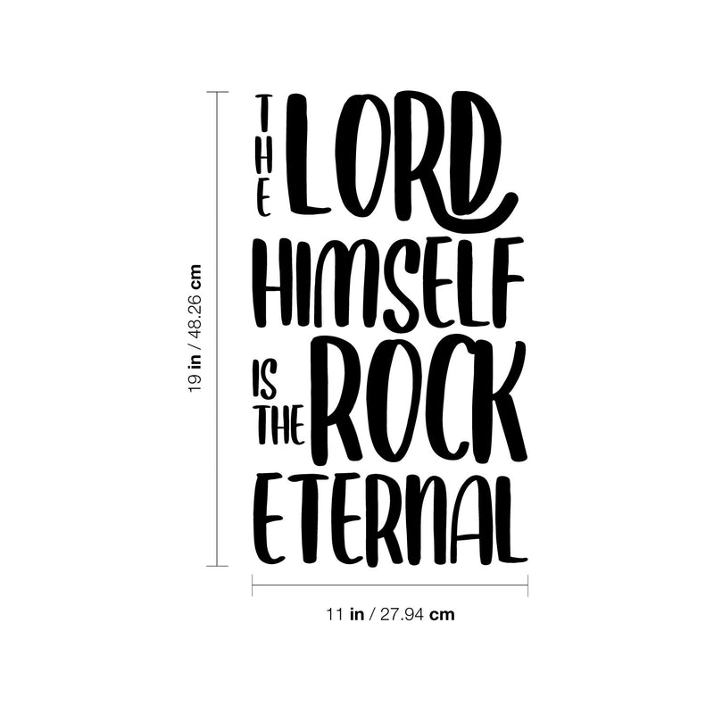 Vinyl Wall Art Decal - The Lord Himself Is The Rock Eternal - Modern Inspiring Lovely Spiritual Quote Sticker For Bedroom Living Room Coffee Shop Religious Center Decor 4