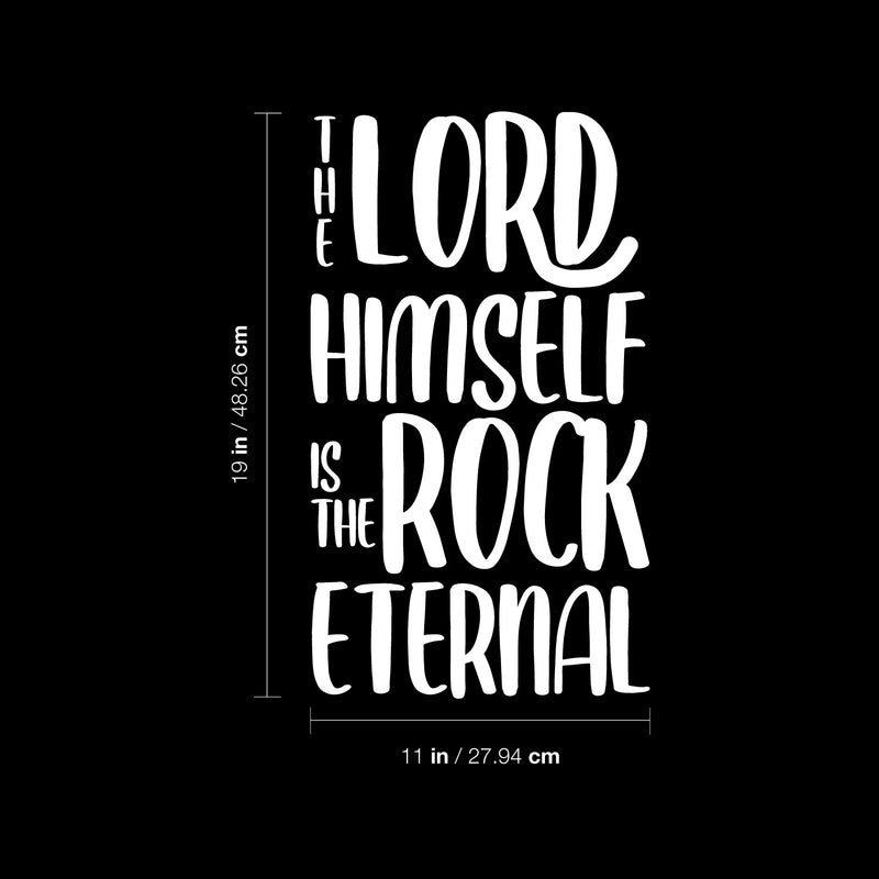 Vinyl Wall Art Decal - The Lord Himself Is The Rock Eternal - 19" x 11" - Modern Inspiring Lovely Spiritual Quote Sticker For Bedroom Living Room Coffee Shop Religious Center Decor 4