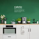 Vinyl Wall Art Decal - Calories: Definition - 9" x 15" - Trendy Motivational Food Lover Quote Sticker For Home Bedroom Mirror Kitchen Restaurant Store Decor 2
