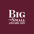 Vinyl Wall Art Decal - Big Or Small Lies Are Lies - 21" x 25" - Trendy Inspirational Mental Health Quote Sticker For Bedroom Mirror Home Office Therapist Decor 1