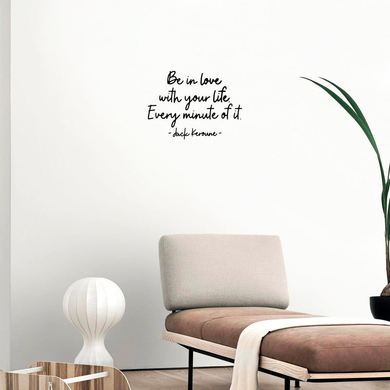 Vinyl Wall Art Decal - Be In Love With Your Life - 8. Trendy Positive Lifestyle Quote Sticker For Home Bedroom Living Room School Office Coffee Shop Gym Fitness Decor 2