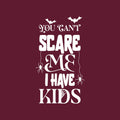 Vinyl Wall Art Decal - You Can't Scare Me I Have Kids - 24" x 20" - Spiders Design Seasonal Halloween Quote Sticker For Entryway Storefront Office Living Room Scary Spooky Decor 1